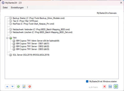 BI-Fabrik - MyStarter24 - Freeware Tool